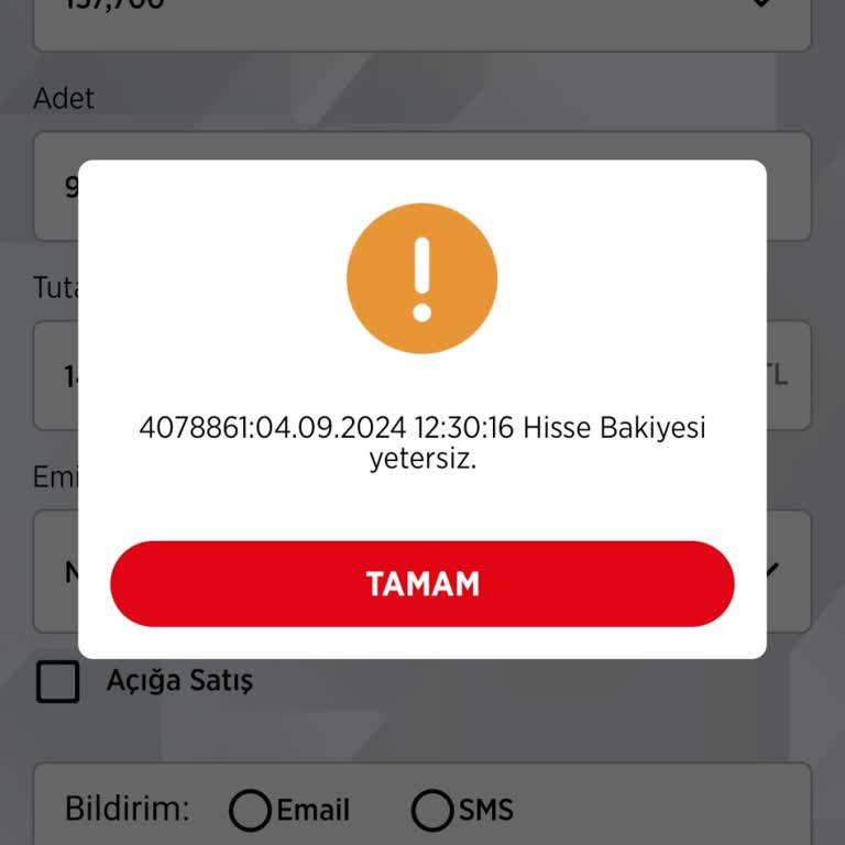 Ziraat Borsa Hisse Satış Sorunu