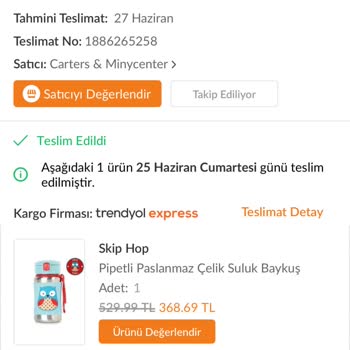 Skip Hop Çelik Suluk Kapak Sorunu