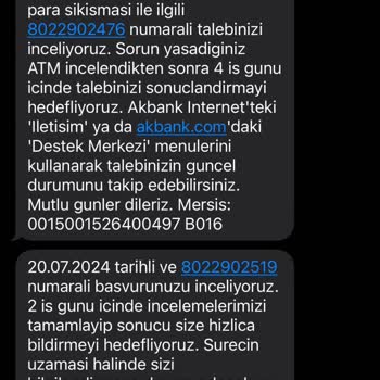 Akbank Paramı Geri Vermiyor