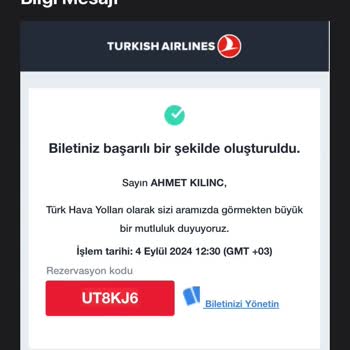 THY Yanlış Bilet Değişim