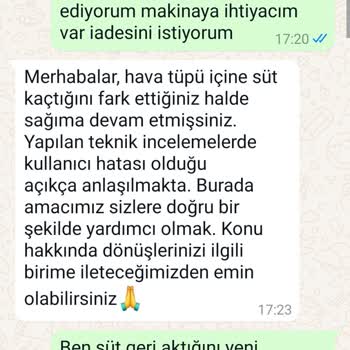 Mamajoo Sut Sağma Makinesi Küflü Süt İçirmişim Ürün Hatalı Bir Ürün