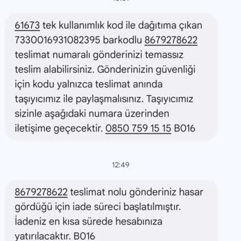 Trendyol Kargo Hasarı Yüzünden Sipariş İptali
