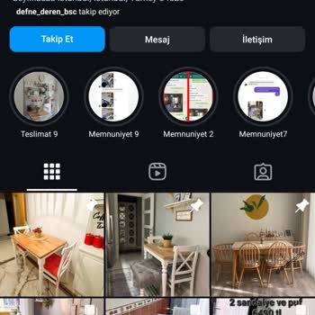 Efeler Mobilya (İstanbul) Resimlerde Efeler Mobilya Yazıyor Kampanya. Masa Instagram Hesabı