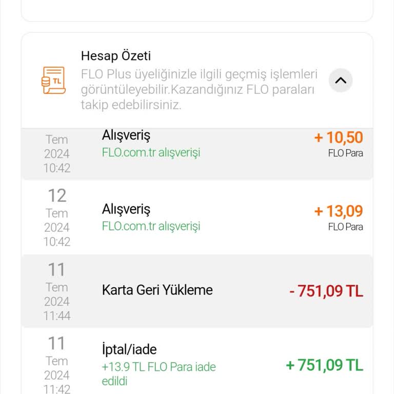 FLO Ayakkabı İade Tutarımın Karta Yansımaması