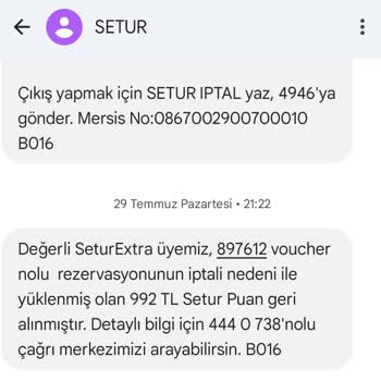 Setur Rezervasyon İptalini 30 Gündür İade Etmedi