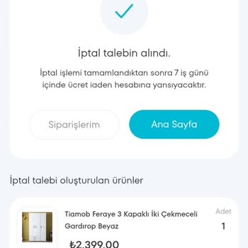 A101 Kapaklı Dolap Sipariş Ettim Kargom Gelmiyor