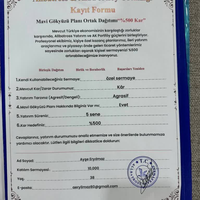 Allbatross Portföy Paramı Çekmeye İzin Vermiyor