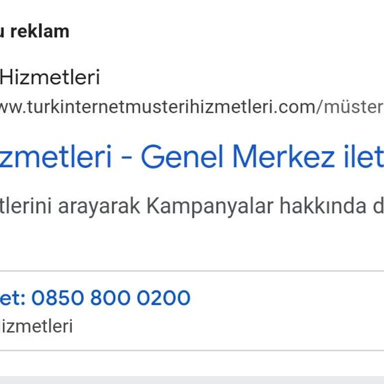 0850 800 02 00 0850 800 0200 TurkNet Değil