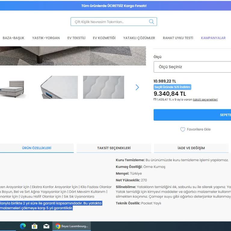 Lova Yatak Lova Luxembourg Yatak Çökme Problemi - Satış Sonrası Hizmet Politikası