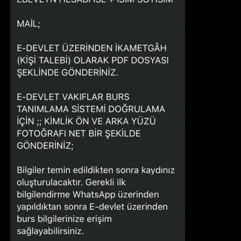 Acıbadem Vakfı Burs Başvurusu Hakkında Kanıt Dilekçesi