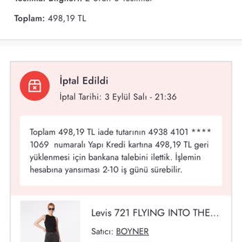 Boyner Fiyatlandırma Hatası Başlığında Aldığım Ürünleri İptal Etti
