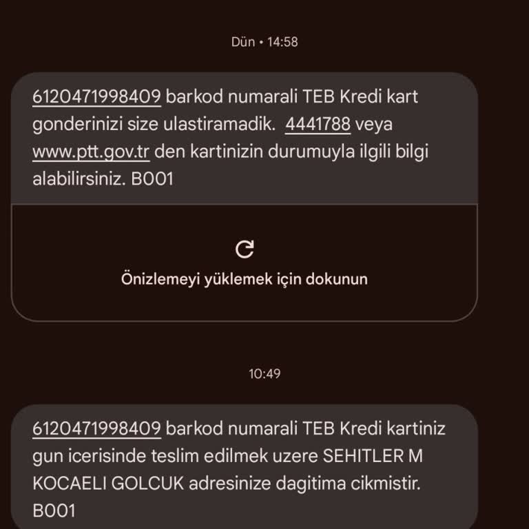PTT Bank PTT Kargo Kargomu Teslim Etmiyor