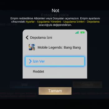 Mobile Legends Albüm Kısmında Resim Yükleyemiyorum.