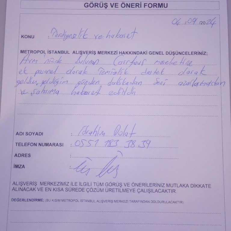 Carrefour Gurme Market Çalışanlarının Davranış Sorunları