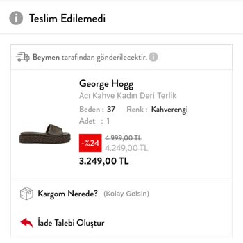 Beymen Yapılmayan Para İadesi