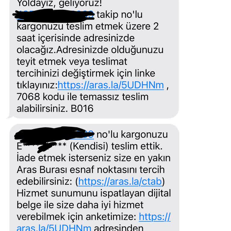 Aras Kargo Kurtuluş Şubesi Kuryeleri Kargomu Kaybetti!