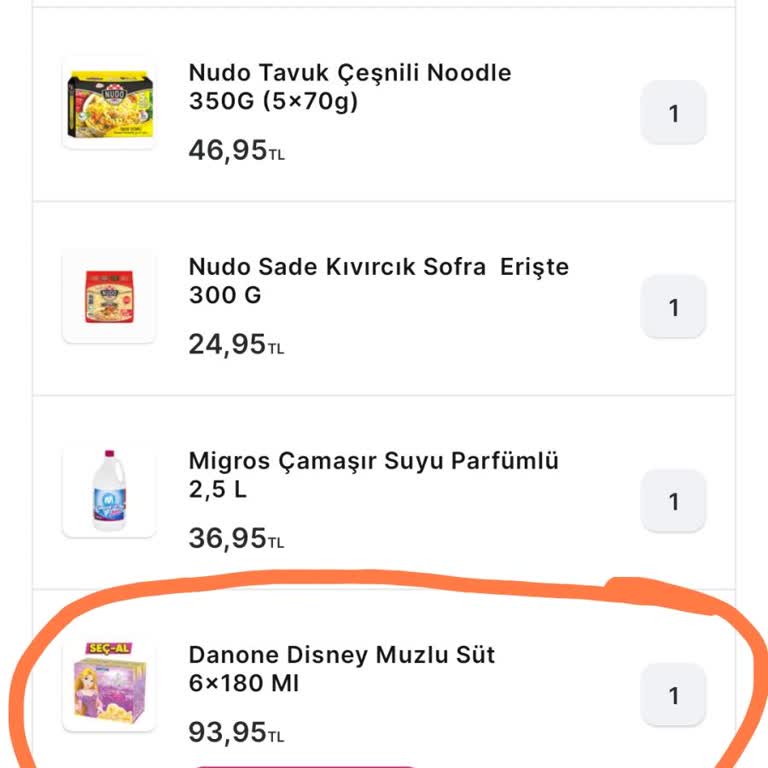 Migros Sanal Market Eksik Teslimat
