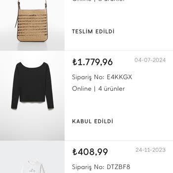 Mango'dan Aldığım Ürün Nerede?