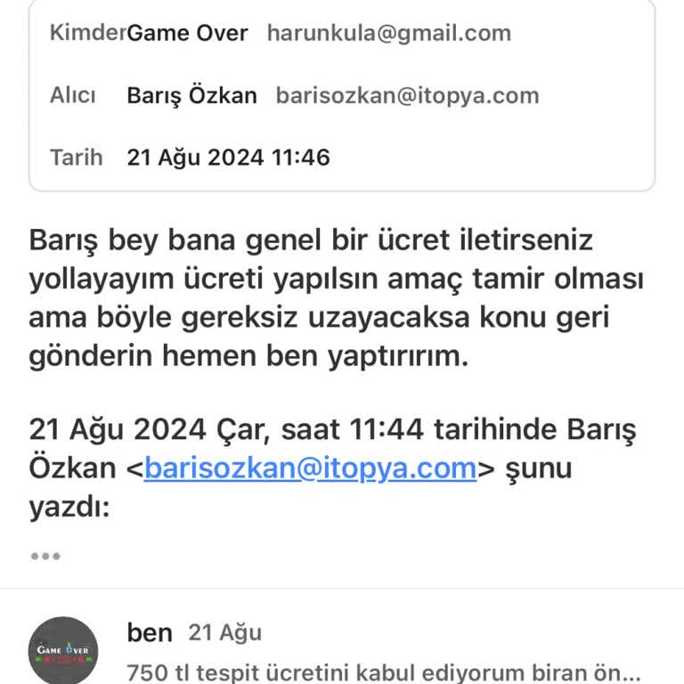 İtopya Bilgisayar İtopya Servisinde Uzun Bekleme Süresi Ve Yetersiz Bilgilendirme