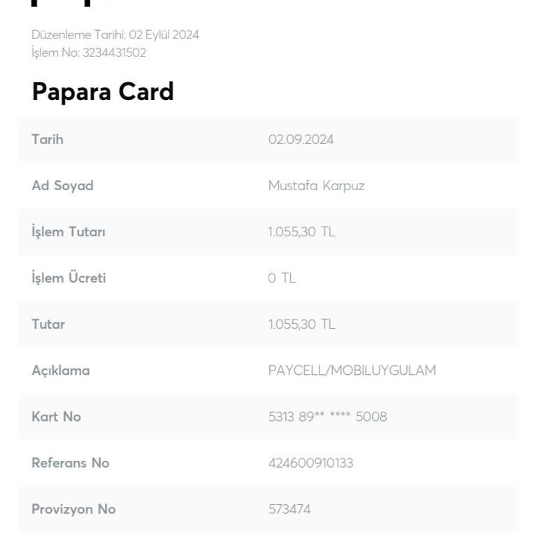 Çifte Fatura Ödemesi ve İade Sorunu