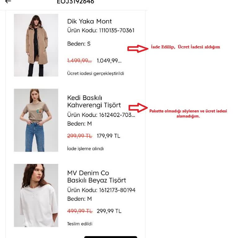 Mavi Eksik Ücret İadesi