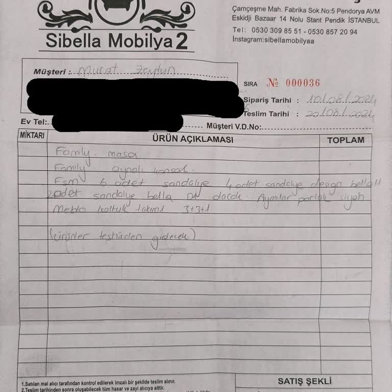 Sibella Mobilya Pendorya Aman Dikkat!