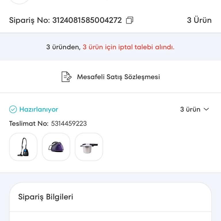 A101 Uygulama Sipariş İptal Talebim Onaylanmıyor