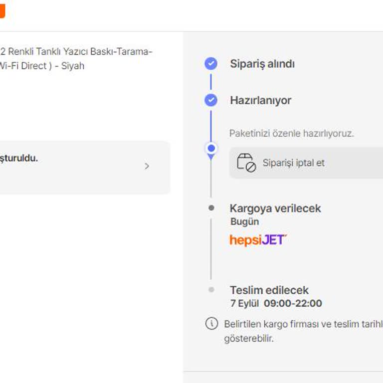 Hepsiburada Siparişleri Kargo Ücreti Alacak Diye İptal Etmiyor.