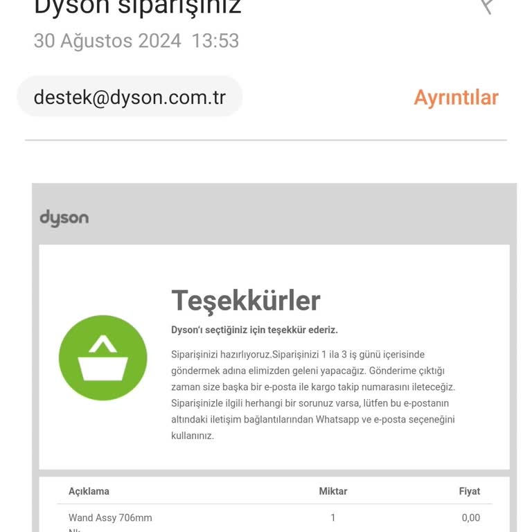 Dyson V12 Yedek Parça Temin Edememesi
