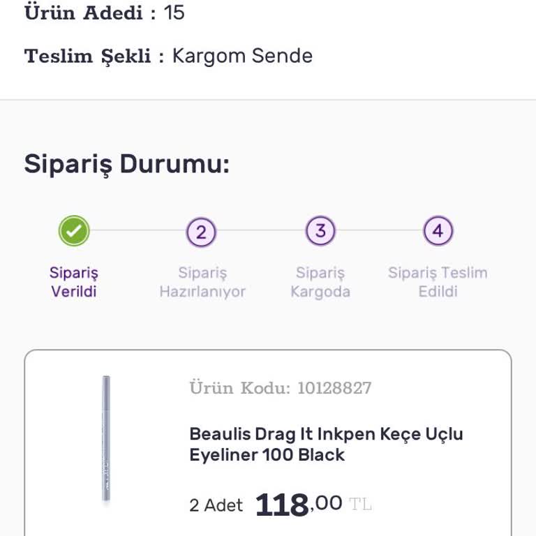 Gratis Sipariş Ve Kargo Sorunu