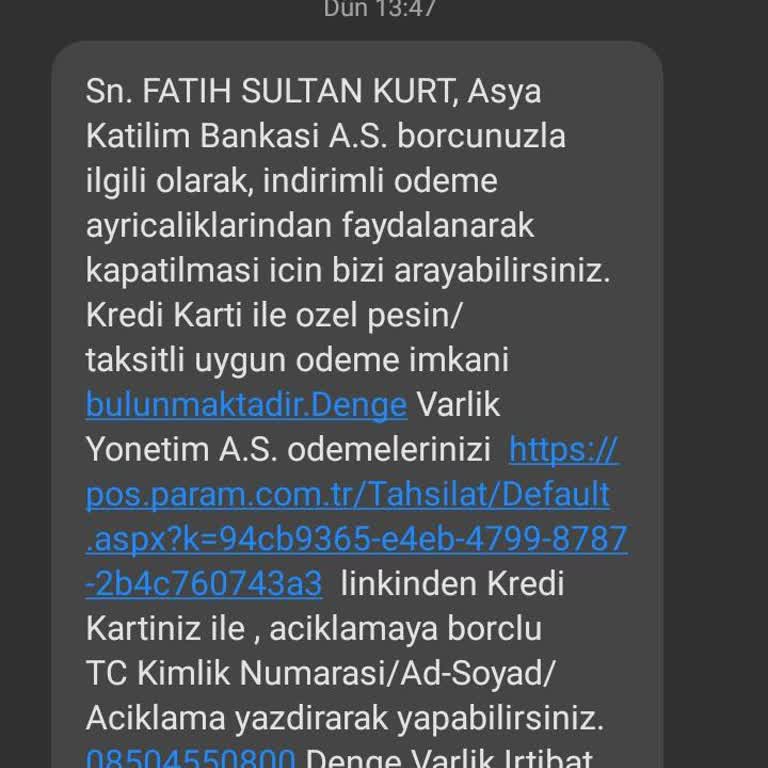 Denge Varlık Başkasının Borç Mesajını Bana Gönderiyor!