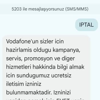 Vodafone'un İzin Almadan Gönderdiği Kampanya Mesajları