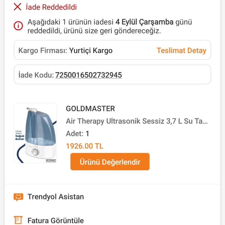 Goldmaster'den Ve Trendyol'dan Şikayetçiyim