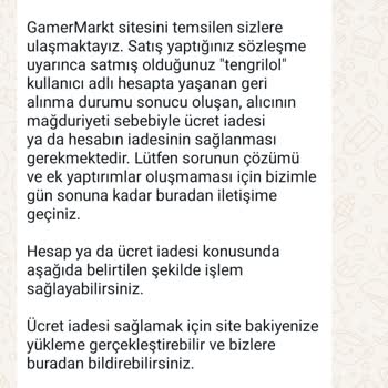 Gamermarkt Hesap Yasaklama Ve Hesabı Sen Aldın Yalanlaması