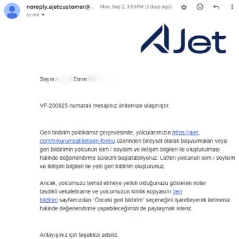 Ajet Koltuk İadesi Fiyaskosu