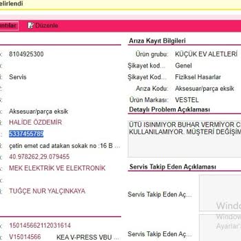 Vestel Mağazasından Alınan Ütü Ve Servis Sorunları