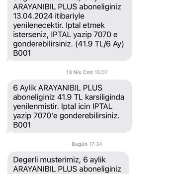 Arayanı Bil Faturamda Belirsiz Ücret Artışı Ve Yetersiz Müşteri Hizmeti