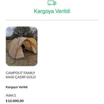 Nurgaz Shop'dan Alınan Çadır Mağduriyeti