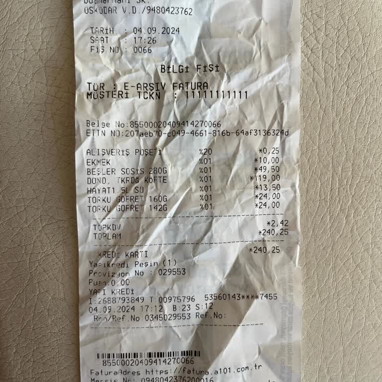 8550 Asilzade A101 Lakayıt Tavır