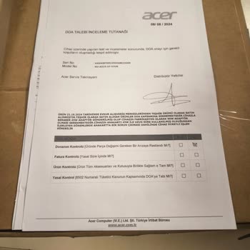 Evkur'dan Aldığım Bilgisayarın Teşhir Ürünü Çıkması Ve Arızalanması