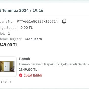 Epttavm Ve Tiamob'dan Teslim Edilmeyen Gardırop Şikayeti