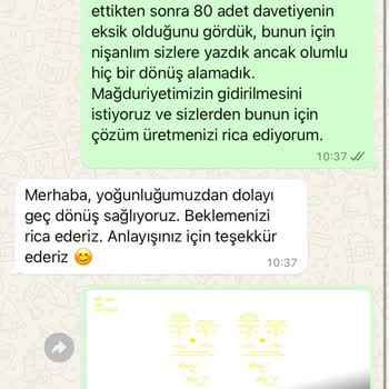 Luna Davetiyeden Gelen Eksik Ürün