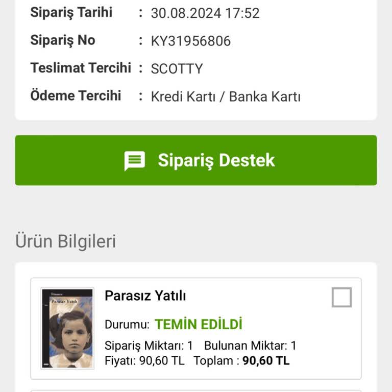 Kitapyurdu Teslim Edilmeyen Ama Edildi Görünen Sipariş