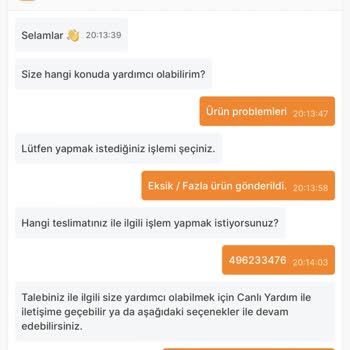 Migros Hemen Eksik Ürün
