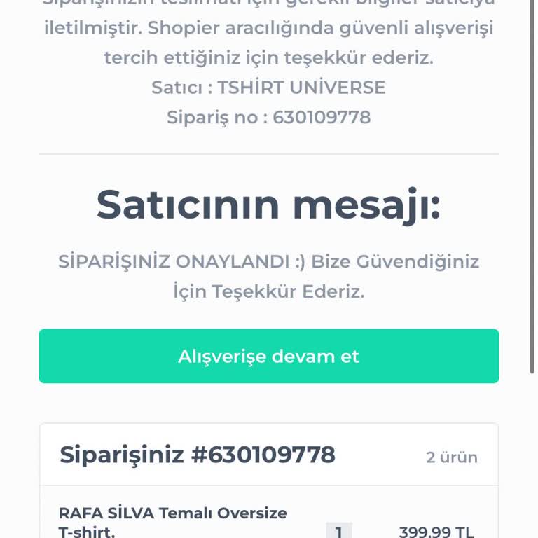 Shopier Kayıt Olmadan Verilen Siparişin İptali
