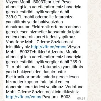 Vodafone Mobil Ödeme Sorunu: Çocuğumun Bilgisi Dışında Yapılan İşlemler