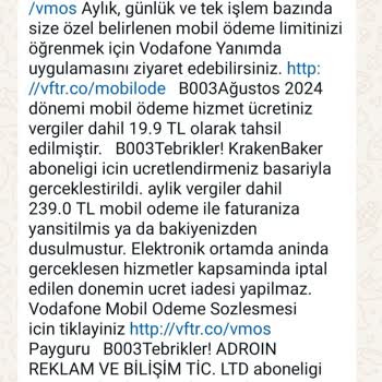 Vodafone Mobil Ödeme Sorunu: Çocuğumun Bilgisi Dışında Yapılan İşlemler