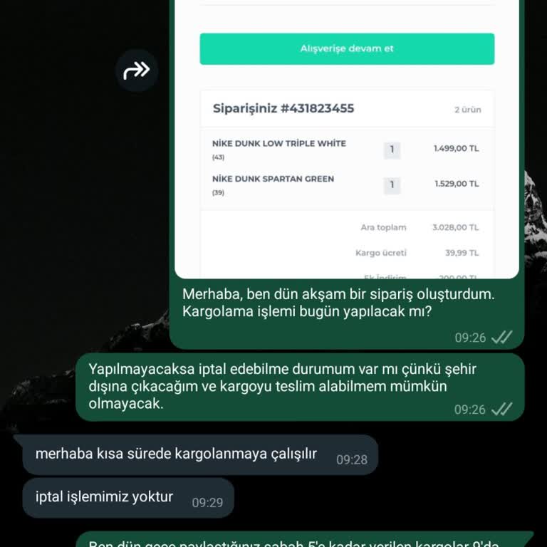 Shopier Siparişimin İptali Talebi