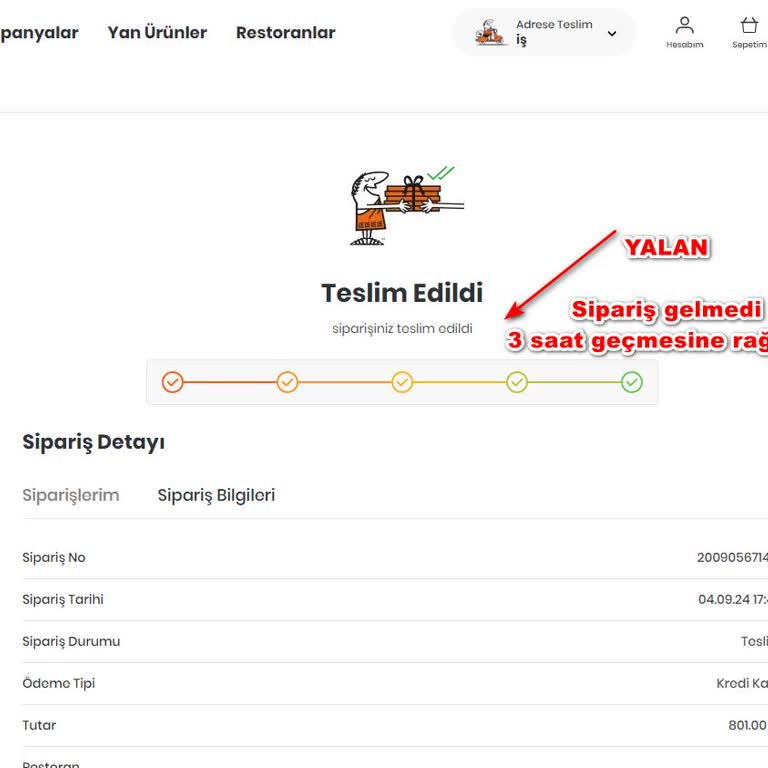 Little Caesars Sipariş Teslim Edilmedi Ve Müşteri Hizmetleri Yanıt Vermiyor