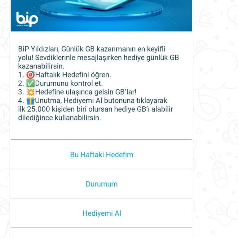 BİP Yıldızları Görevimde Mesaj Sorunu